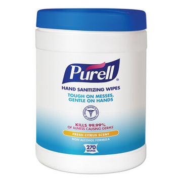 PURELL® Sanitizing Hand Wipes, 6 X 6 3-4, White, 270-canister, 6 Canisters-carton freeshipping - TVN Wholesale